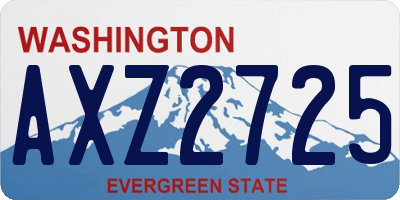 WA license plate AXZ2725