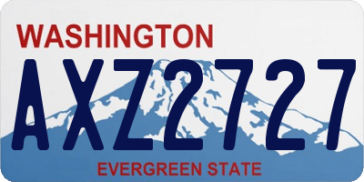 WA license plate AXZ2727