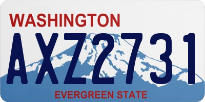 WA license plate AXZ2731
