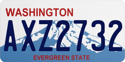 WA license plate AXZ2732
