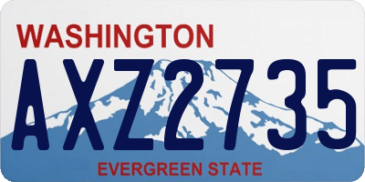 WA license plate AXZ2735