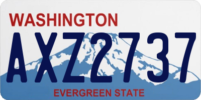 WA license plate AXZ2737