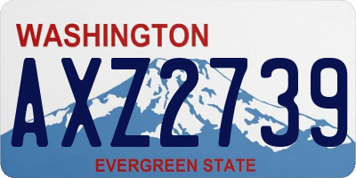 WA license plate AXZ2739