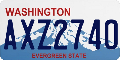 WA license plate AXZ2740