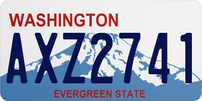WA license plate AXZ2741