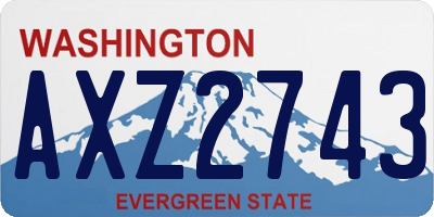 WA license plate AXZ2743