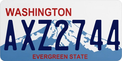 WA license plate AXZ2744