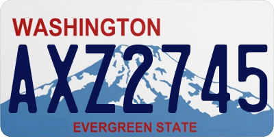 WA license plate AXZ2745