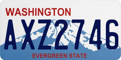 WA license plate AXZ2746