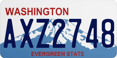 WA license plate AXZ2748