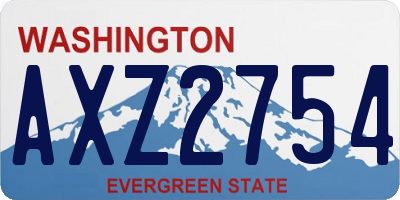 WA license plate AXZ2754