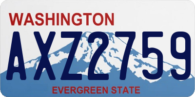 WA license plate AXZ2759