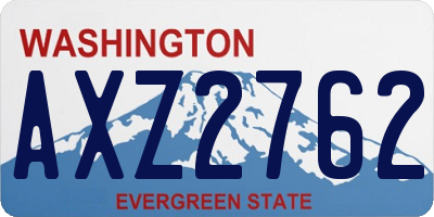 WA license plate AXZ2762