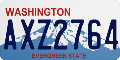 WA license plate AXZ2764