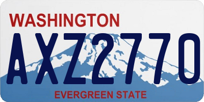 WA license plate AXZ2770