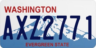WA license plate AXZ2771