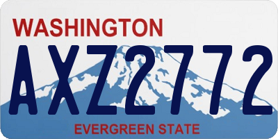 WA license plate AXZ2772