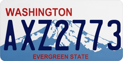 WA license plate AXZ2773