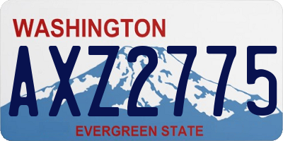 WA license plate AXZ2775