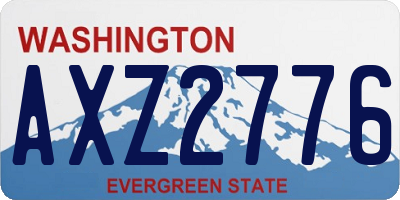 WA license plate AXZ2776