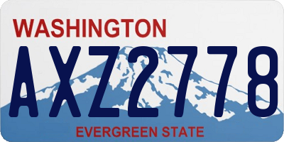 WA license plate AXZ2778