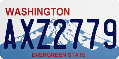 WA license plate AXZ2779