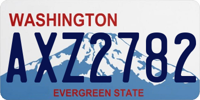 WA license plate AXZ2782