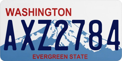 WA license plate AXZ2784