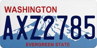 WA license plate AXZ2785