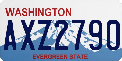 WA license plate AXZ2790