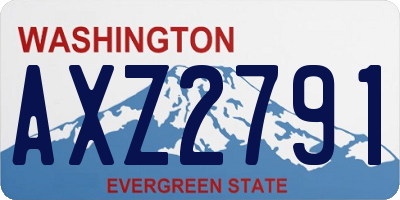 WA license plate AXZ2791