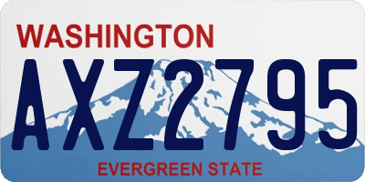 WA license plate AXZ2795