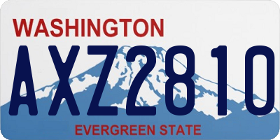 WA license plate AXZ2810