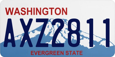WA license plate AXZ2811
