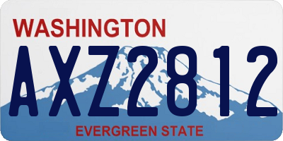 WA license plate AXZ2812