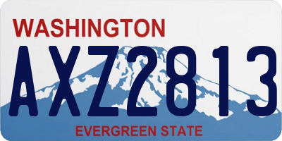 WA license plate AXZ2813