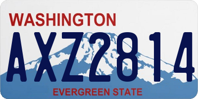WA license plate AXZ2814