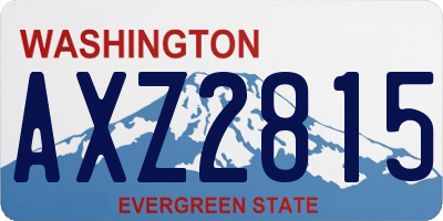WA license plate AXZ2815