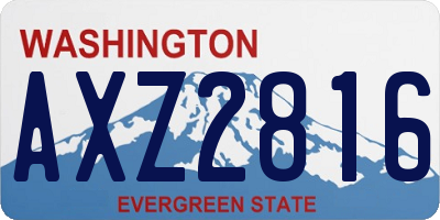 WA license plate AXZ2816