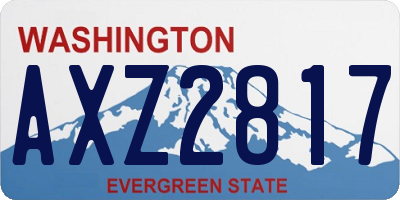 WA license plate AXZ2817