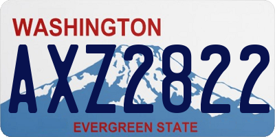 WA license plate AXZ2822