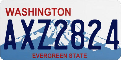 WA license plate AXZ2824