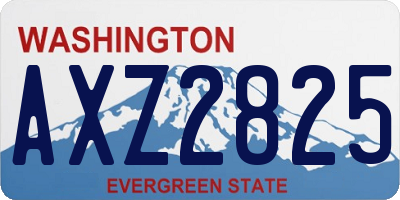 WA license plate AXZ2825