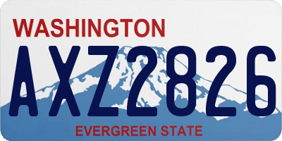 WA license plate AXZ2826