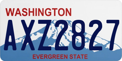WA license plate AXZ2827