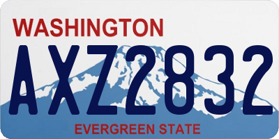 WA license plate AXZ2832
