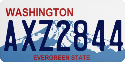 WA license plate AXZ2844