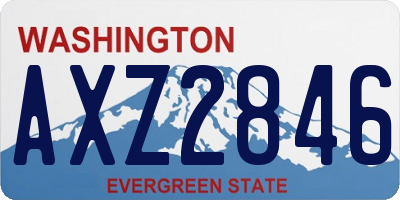 WA license plate AXZ2846