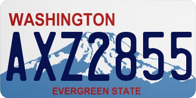 WA license plate AXZ2855