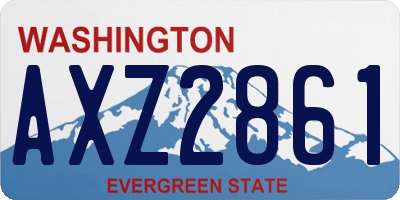 WA license plate AXZ2861